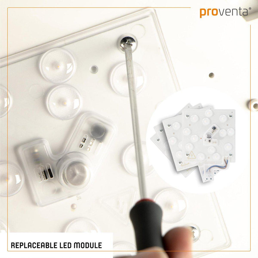 LED's Light Universele Plafondlamp 1600 - Geschikt voor badkamer IP44 - Warm wit (3000K) - 37 cm Plafondlampen LED.nl