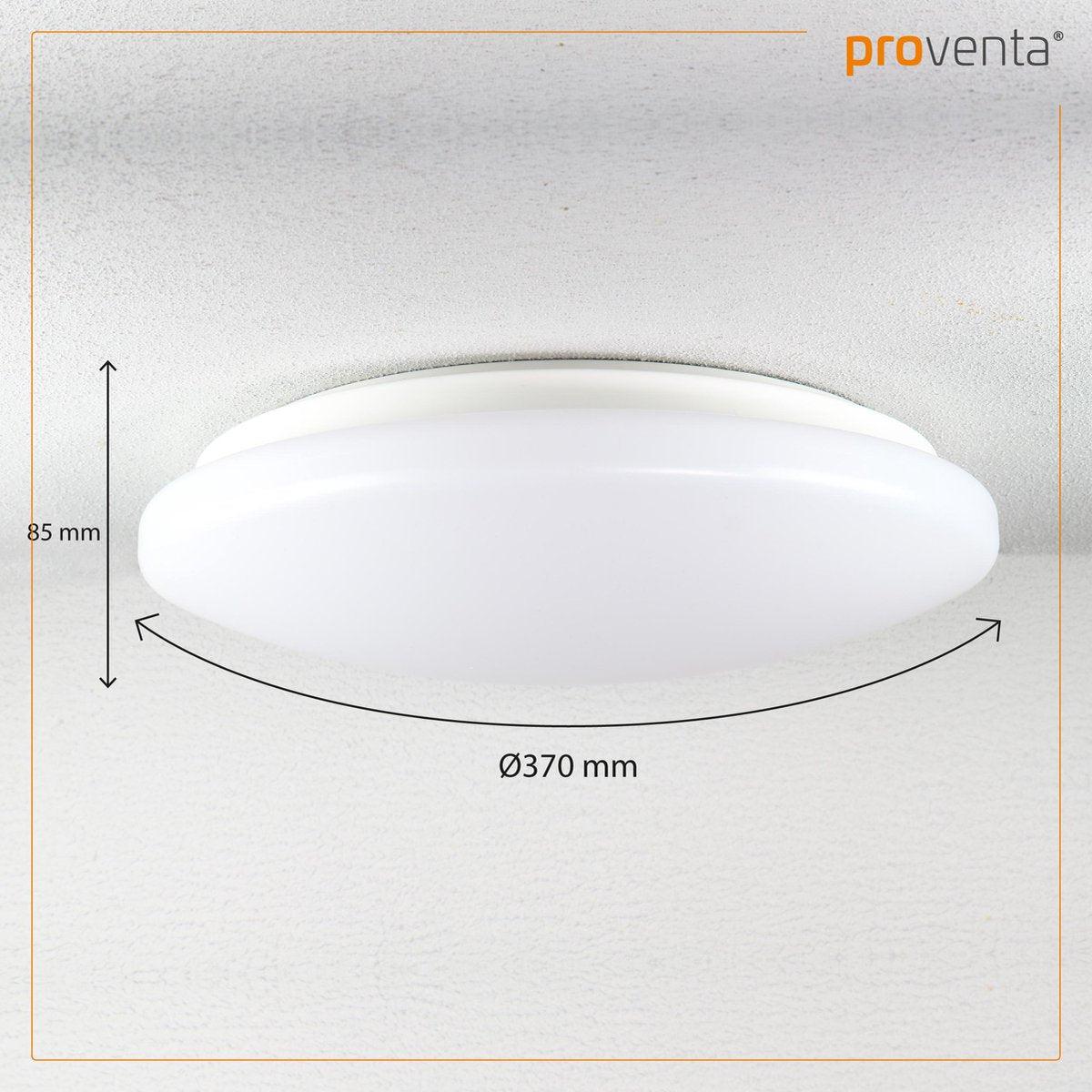 LED Badkamerlamp rond 37 cm - universeel - Spatwaterbestendig IP44 - Warm wit licht - LED.nl
