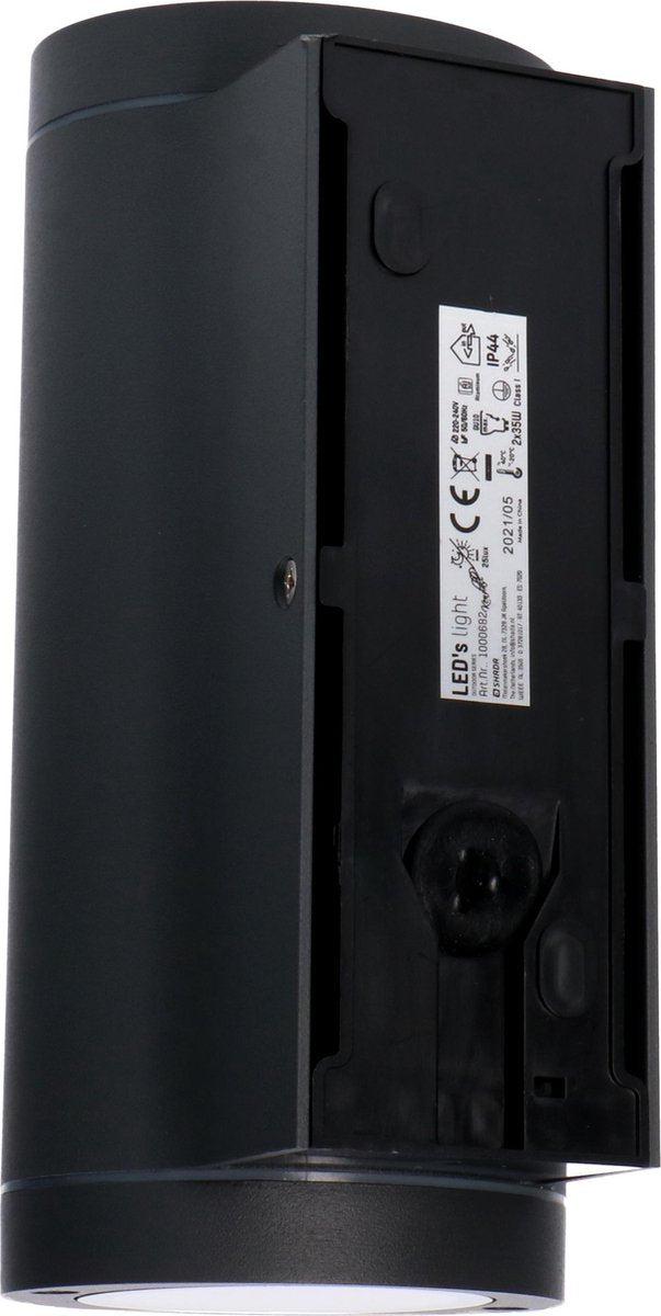 LED Buitenlamp met sensor - 2 lichtpunten GU10 - Venetie - IP44 - Antraciet - LED.nl