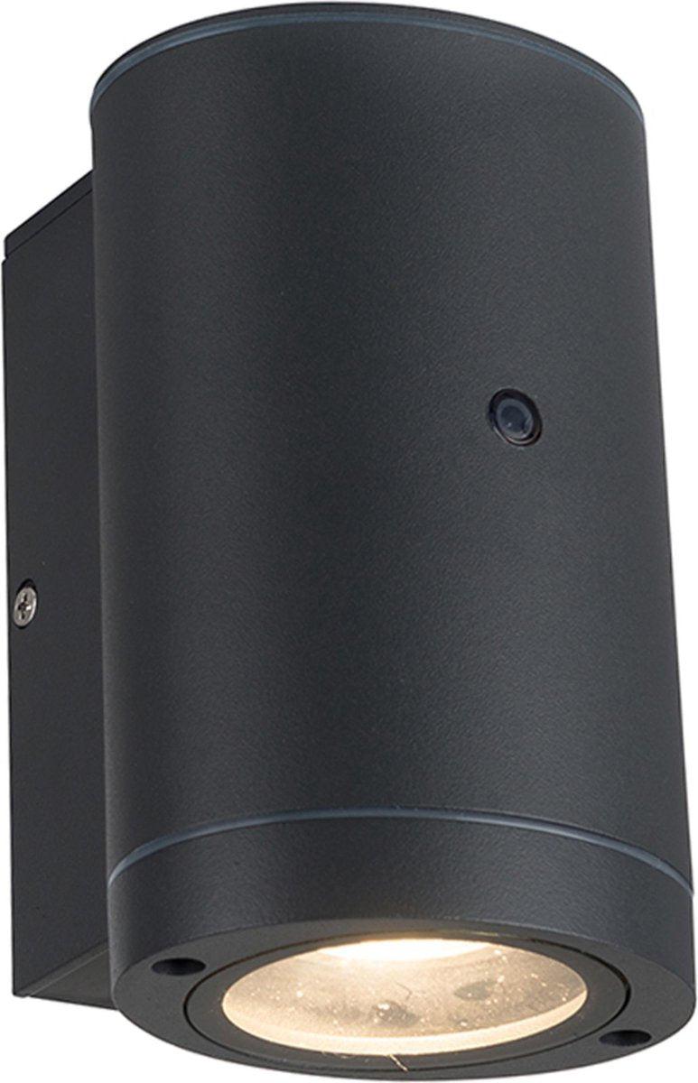LED Buitenlamp met sensor - GU10 fitting - Bari - IP44 - Antraciet - LED.nl