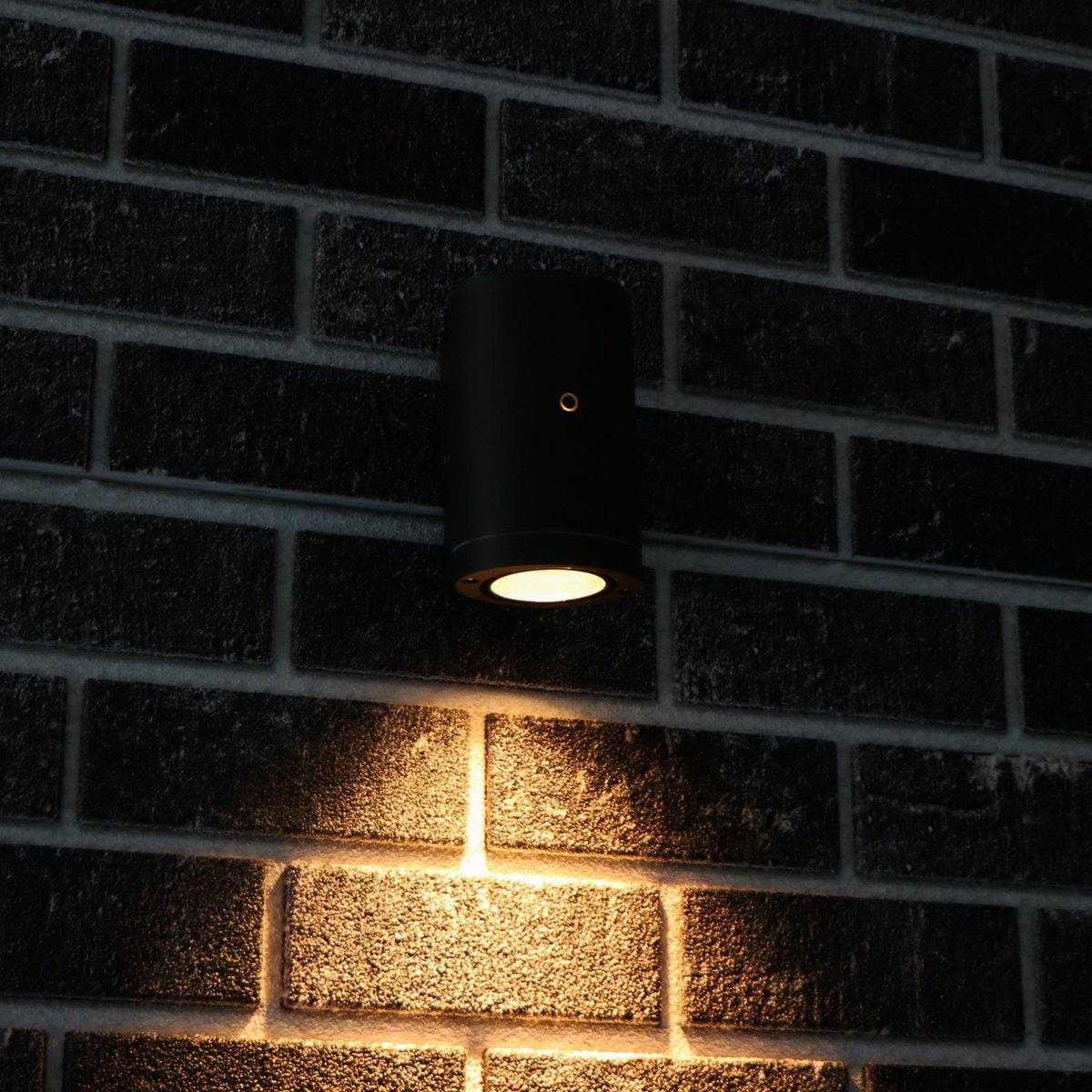 LED Buitenlamp met sensor - GU10 fitting - Bari - IP44 - Antraciet - LED.nl
