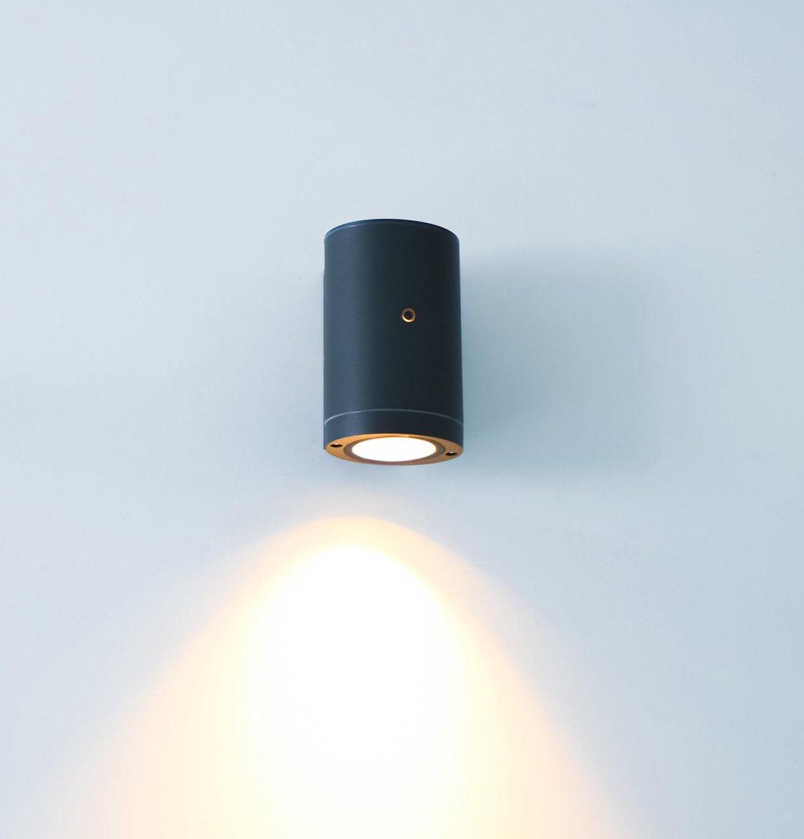 LED Buitenlamp met sensor - GU10 fitting - Bari - IP44 - Antraciet - LED.nl