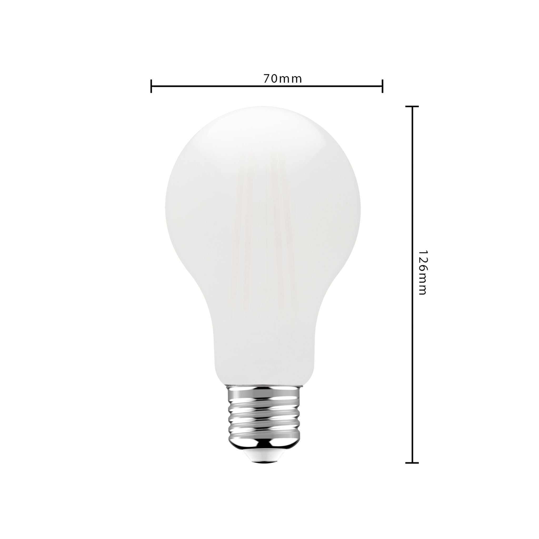 LED Filament Lamp E27 - Melkglas - Warm wit - 11W (100W) - A70 Peer - LED.nl
