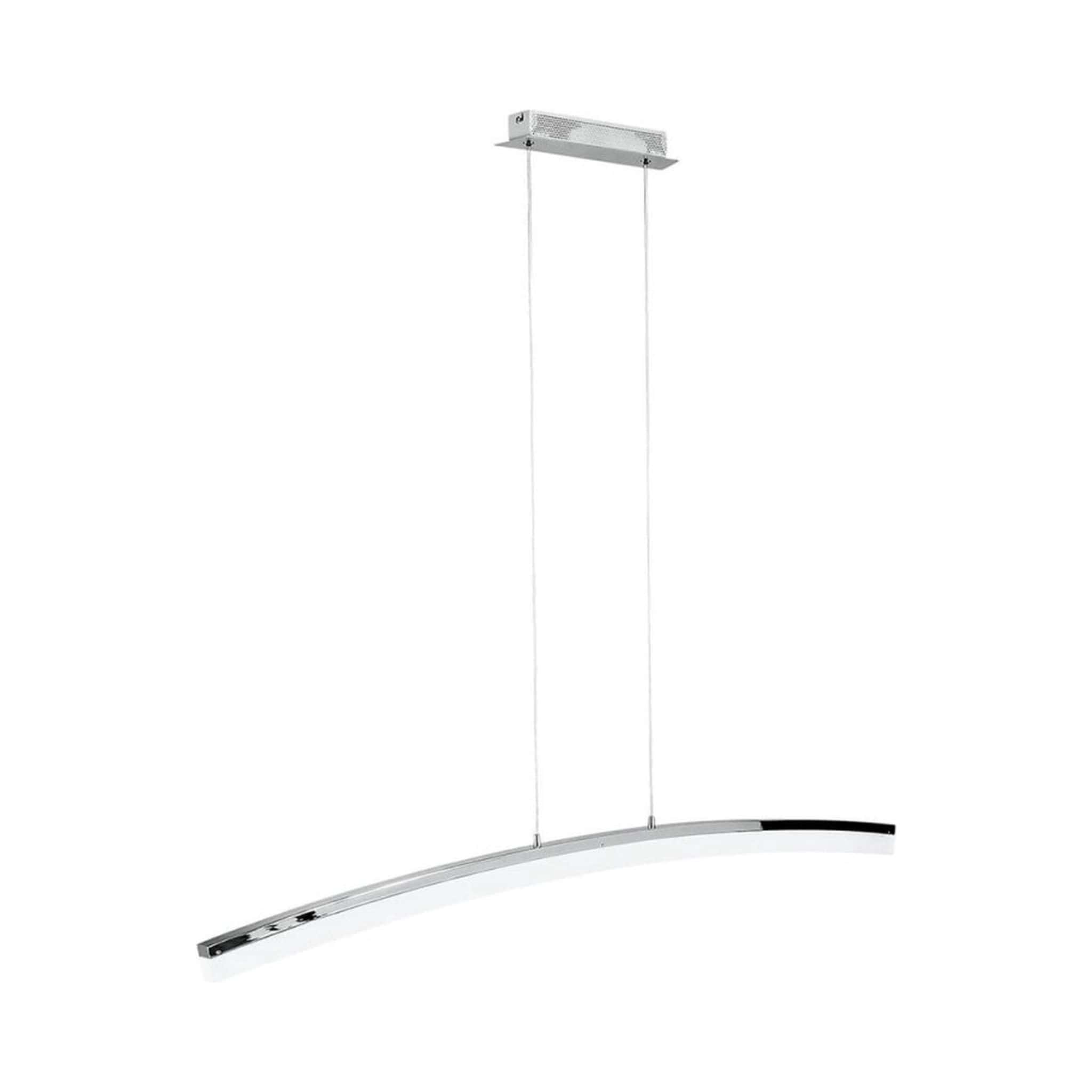 LED Hanglamp Bended linear - Dimbaar warm wit licht - In hoogte verstelbaar - Zilver - LED.nl