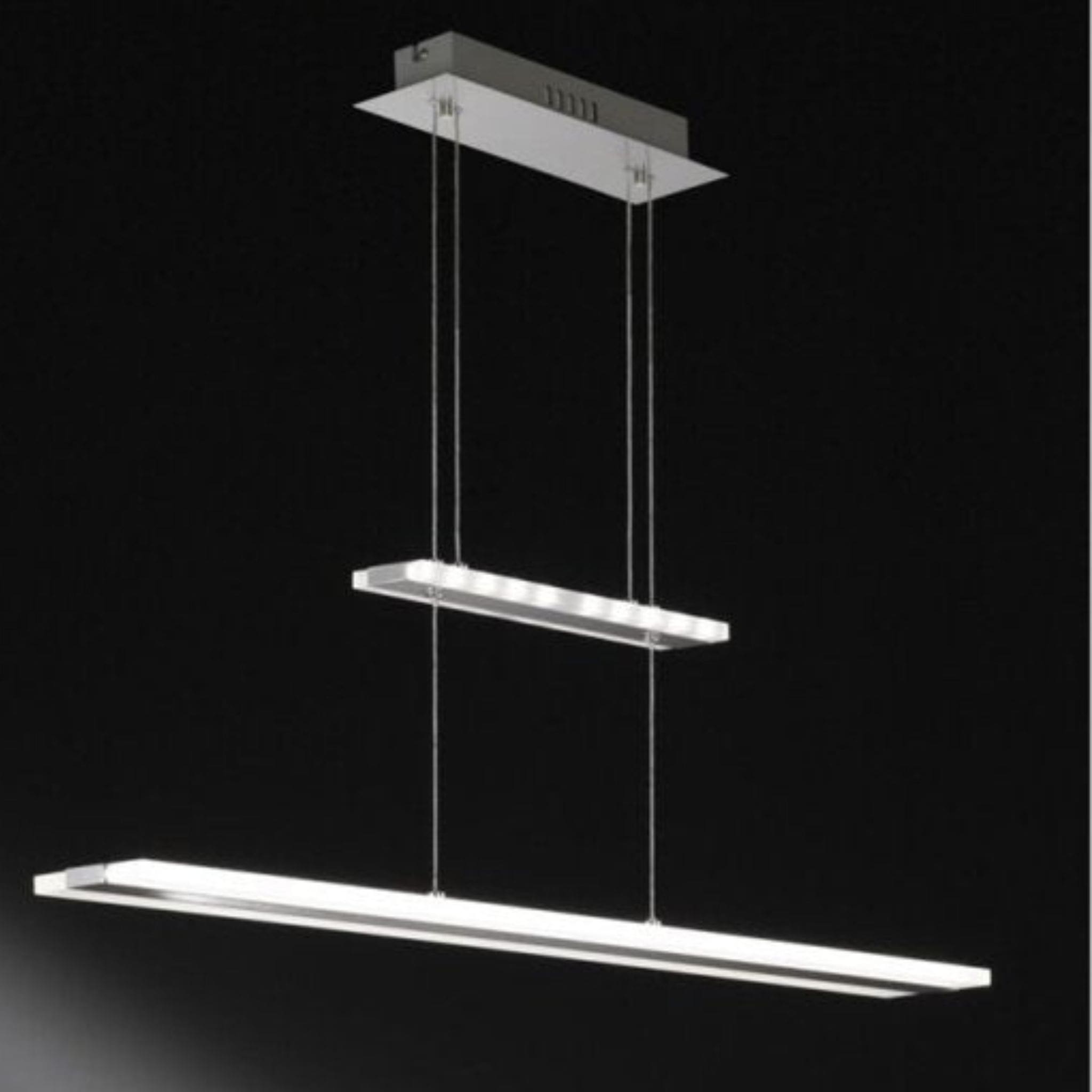LED Hanglamp Deco linear - Warm wit licht - In hoogte verstelbaar - Zilver - LED.nl
