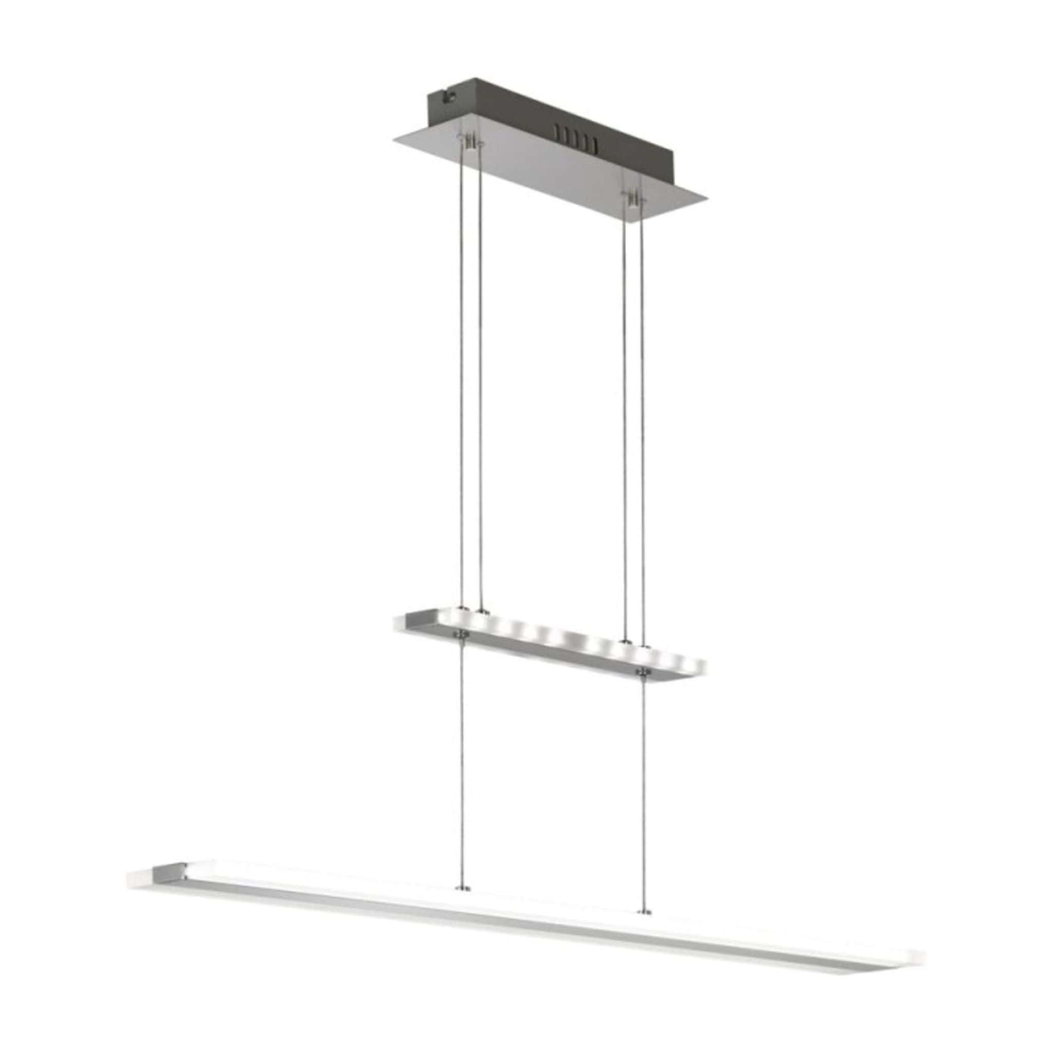 LED Hanglamp Deco linear - Warm wit licht - In hoogte verstelbaar - Zilver - LED.nl