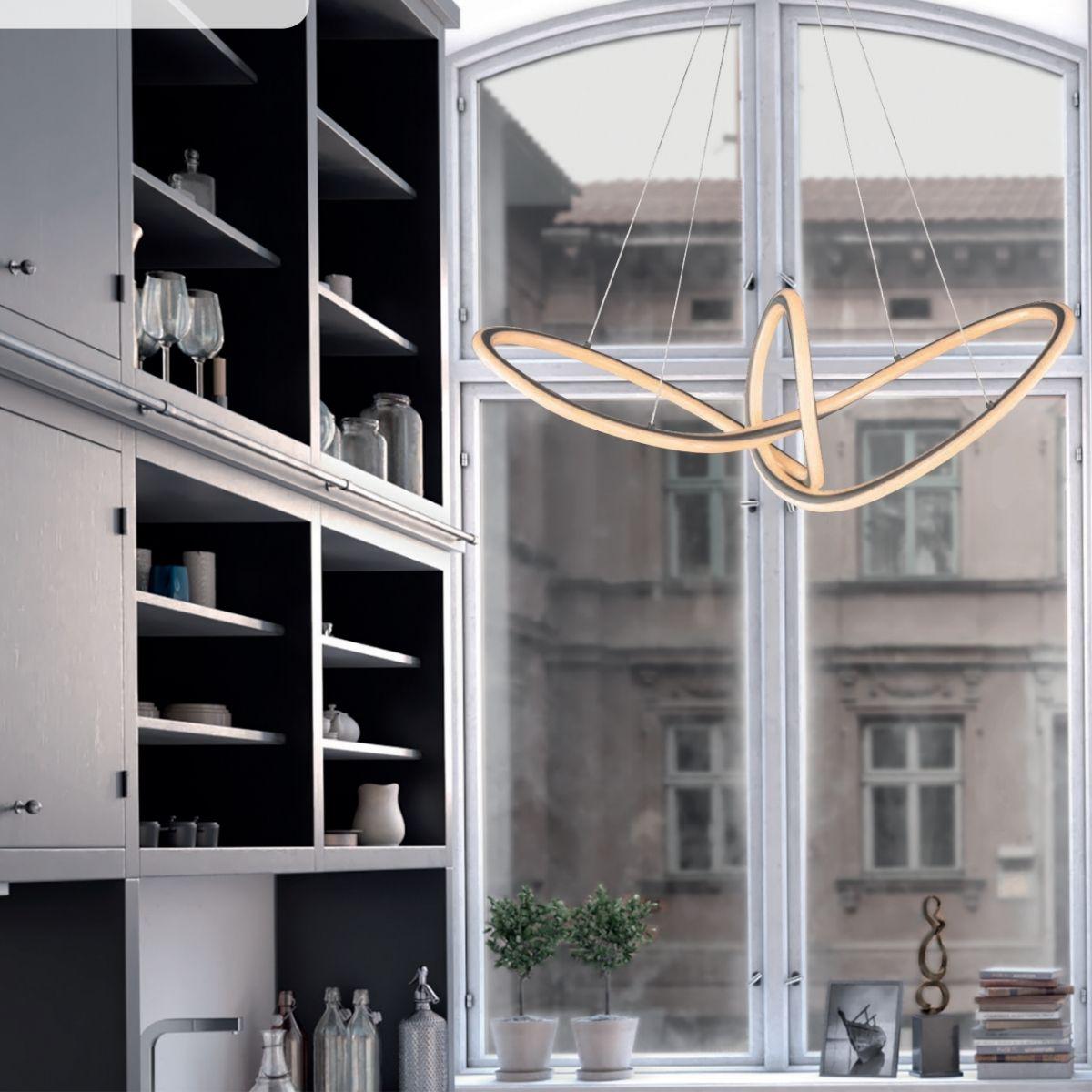 LED Hanglamp Ring 80 cm met afstandsbediening - Dimbaar licht - In hoogte verstelbaar - LED.nl