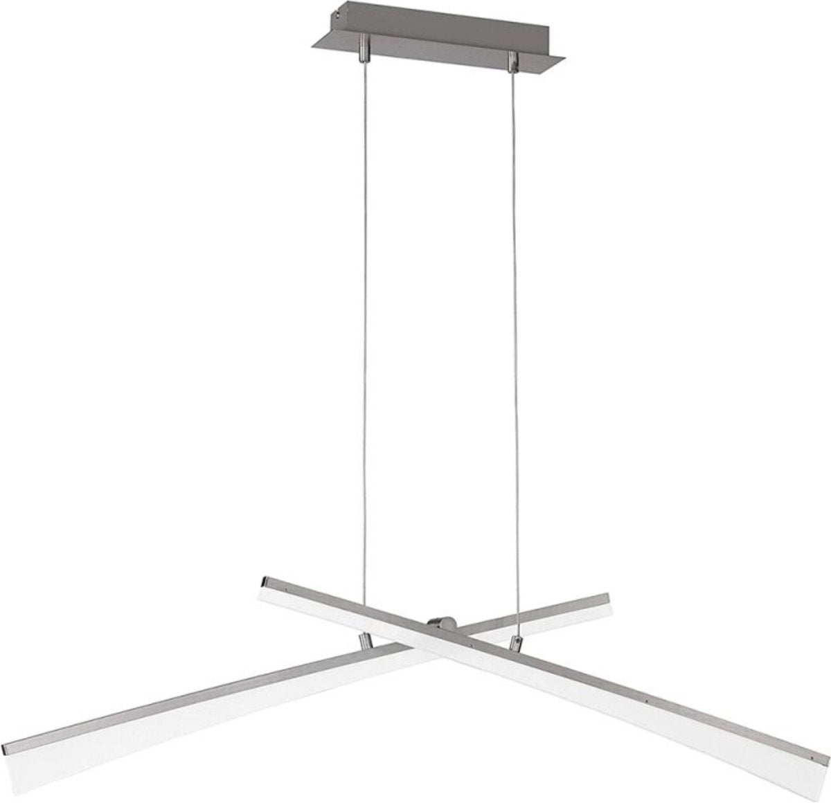 LED Hanglamp X linear - Zwenkbaar - Warm wit licht - Inkortbaar - Zilver - LED.nl