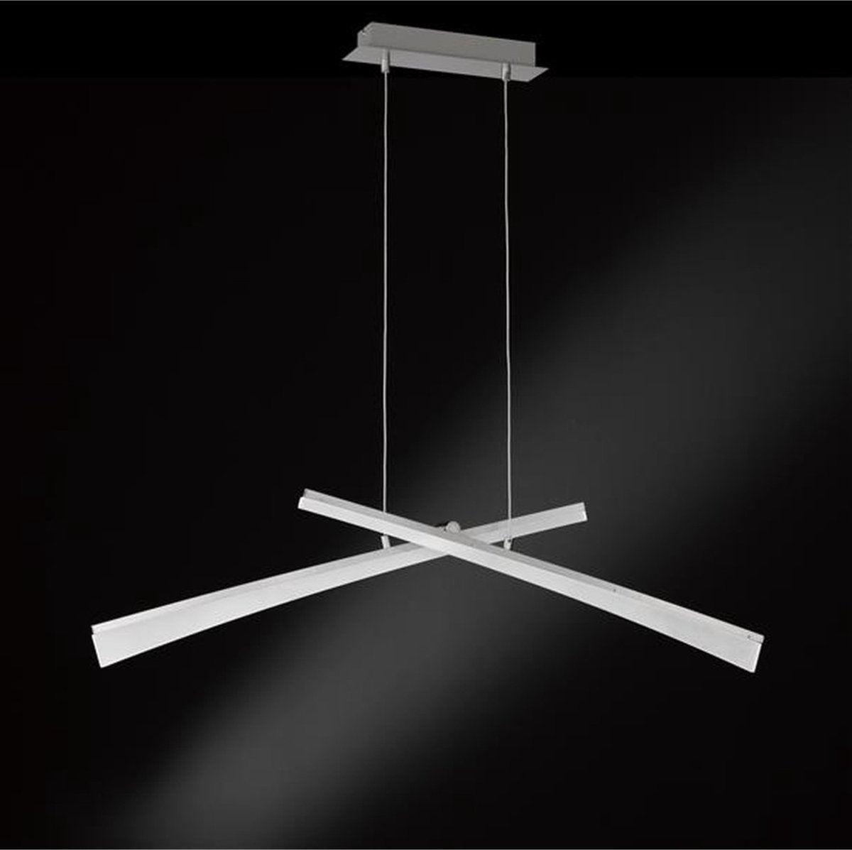 LED Hanglamp X linear - Zwenkbaar - Warm wit licht - Inkortbaar - Zilver - LED.nl