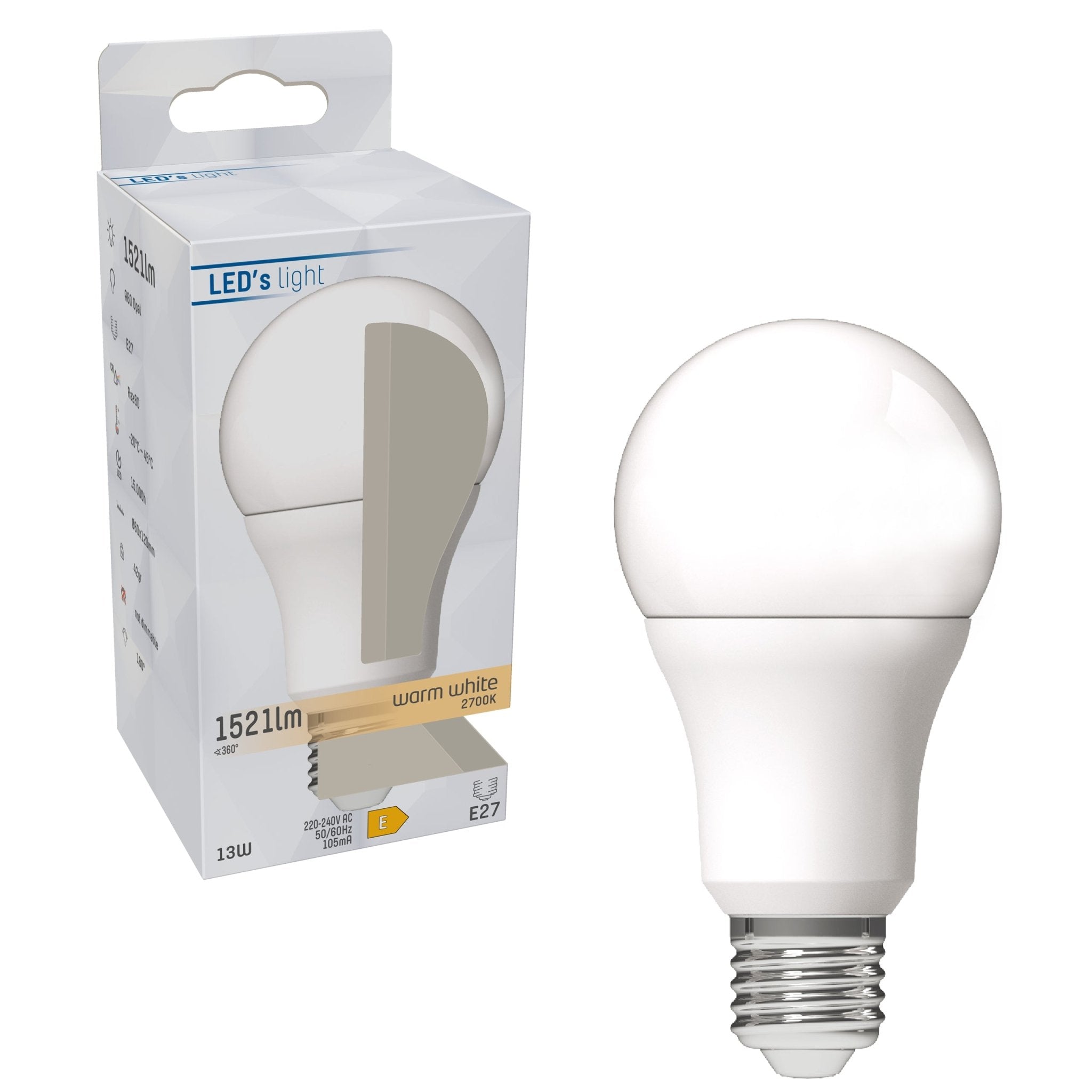 LED Lamp E27 - Mat - Warm wit - 13W vervangt 100W - LED.nl