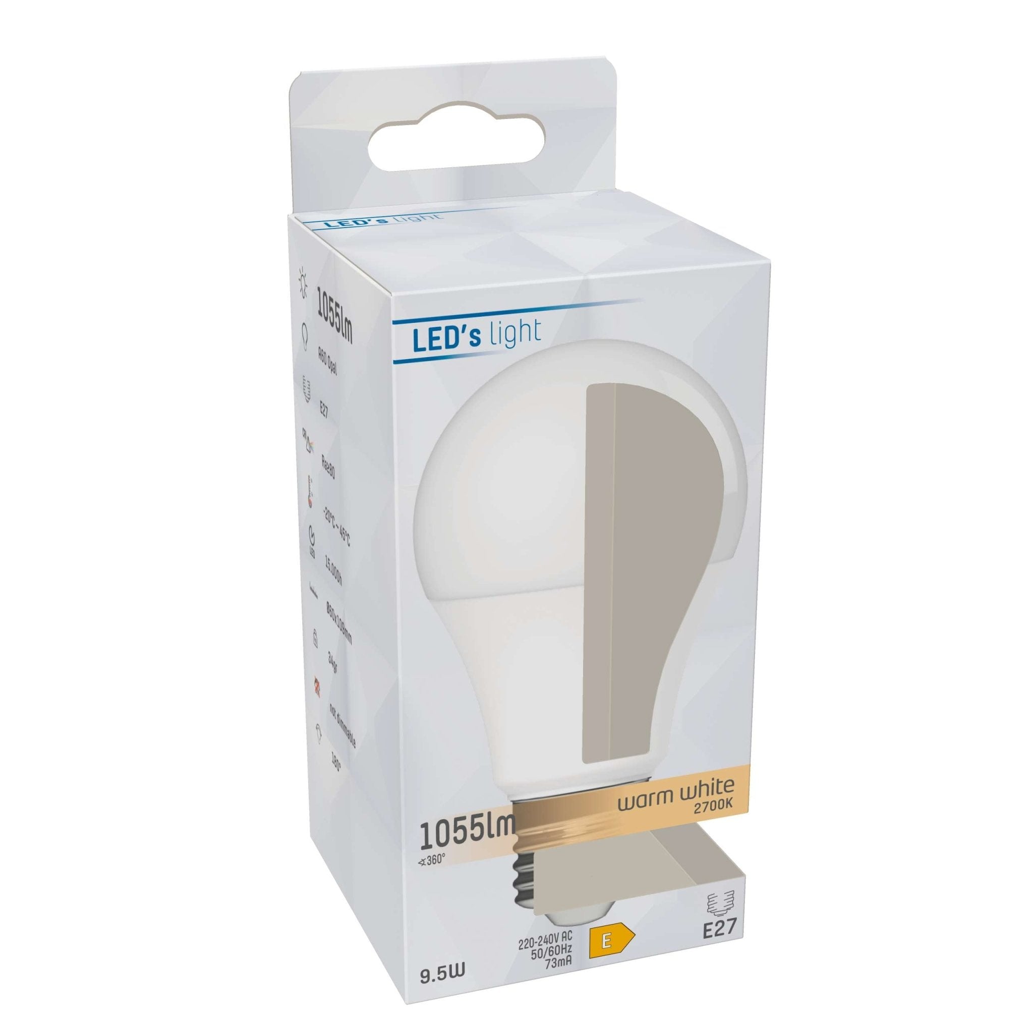 LED Lamp E27 - Mat - Warm wit - 9.5W vervangt 75W - LED.nl