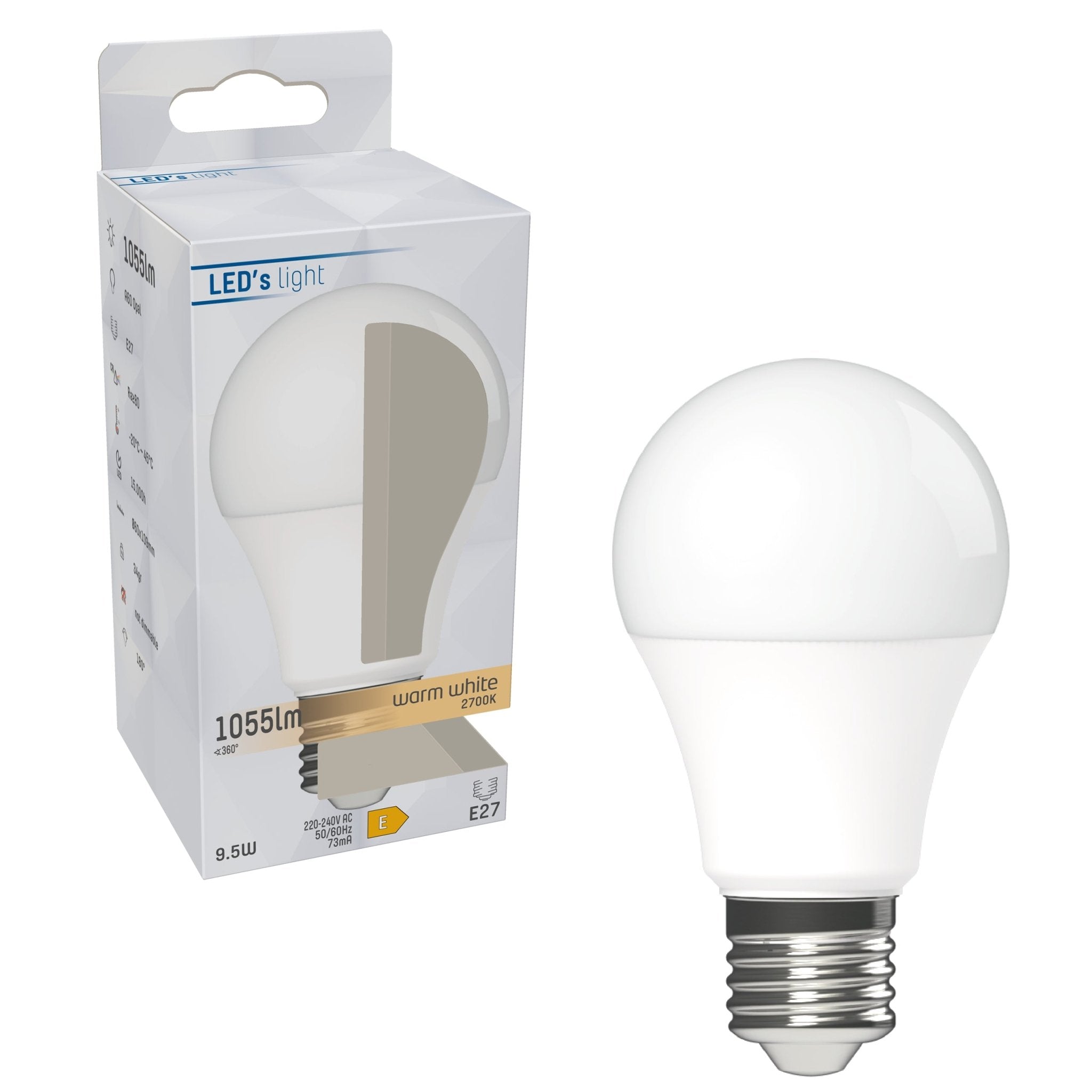 LED Lamp E27 - Mat - Warm wit - 9.5W vervangt 75W - LED.nl