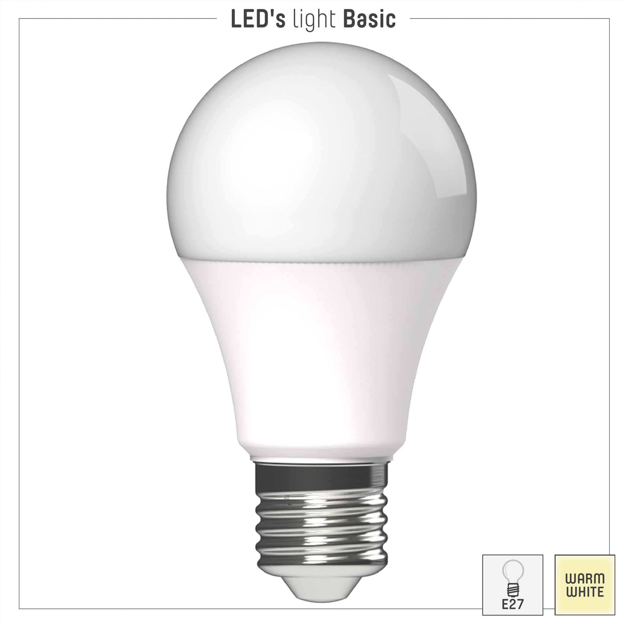LED Lamp E27 - Mat - Warm wit licht - 8.5W vervangt 60W - LED.nl