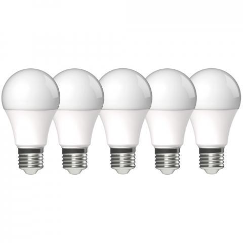 LED Lampen E27 - Mat - Warm wit licht - 8.5W vervangt 60W - Voordeelverpakking - 5 stuks - LED.nl