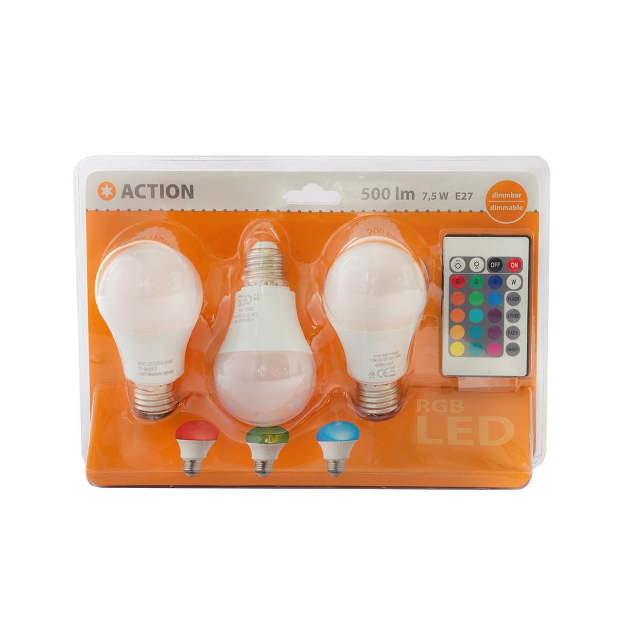 LED Lampen E27 met afstandsbediening - 16 kleuren + wit - Dimbaar - 3-PACK - LED.nl
