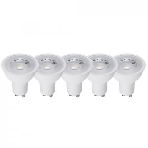 LED lampjes GU10 - Warm wit licht - 4W vervangt 50W - MR16 - Voordeelverpakking - 5 spotjes - LED.nl