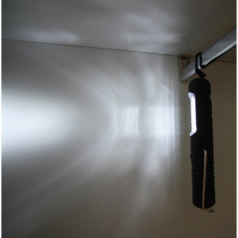 LED Looplamp op batterijen met magneet - Draadloos - Koud wit licht - Zwart - LED.nl