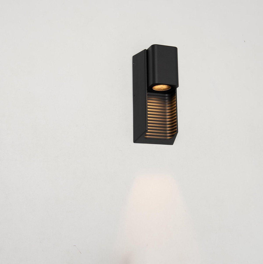 LED Muurlamp buiten met GU10 fitting - Strepen - Rimini - IP44 - Antraciet Wandlampen LED.nl