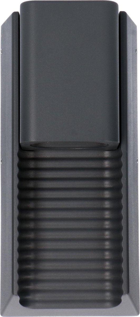 LED Muurlamp buiten met GU10 fitting - Strepen - Rimini - IP44 - Antraciet - LED.nl