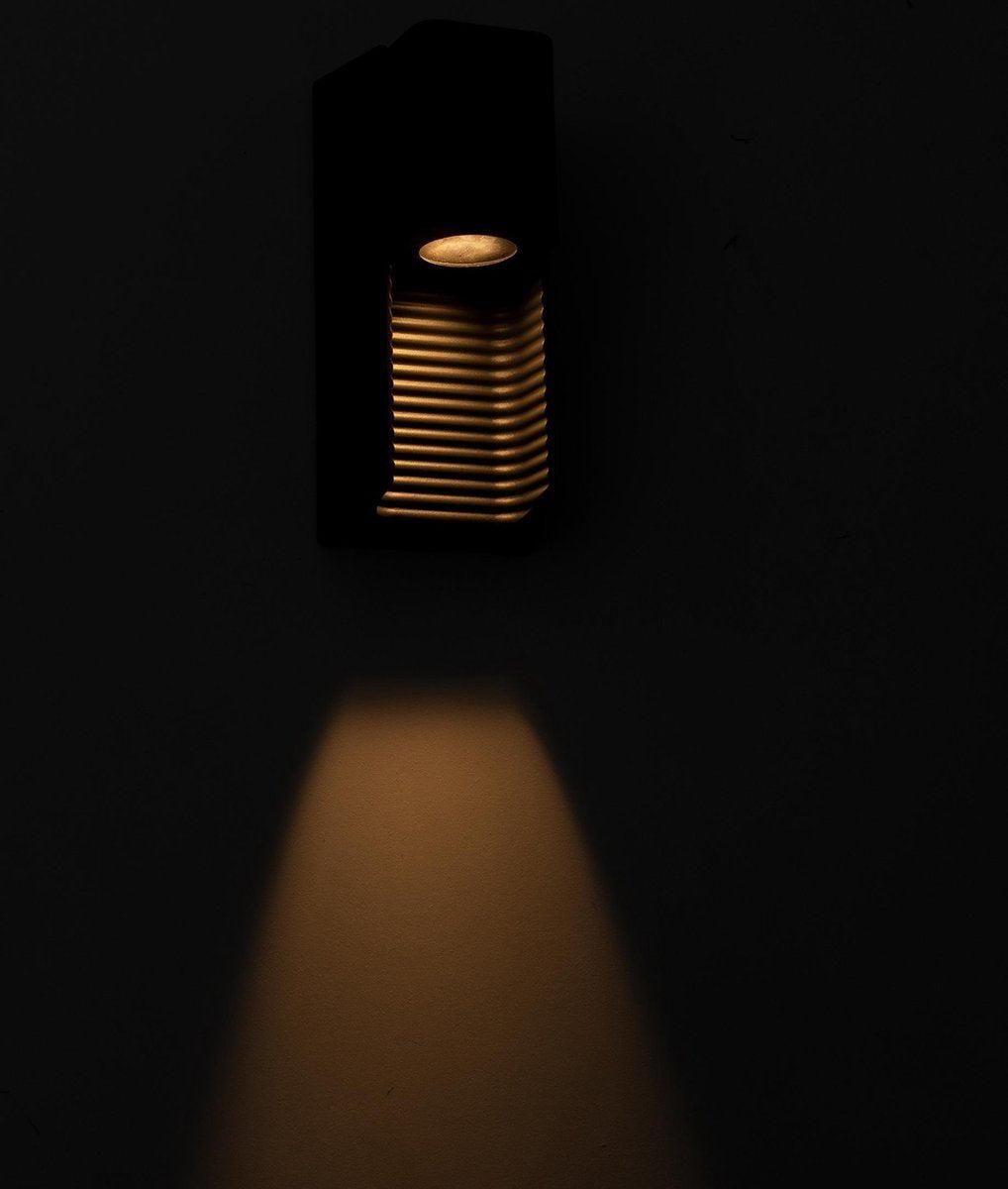 LED Muurlamp buiten met GU10 fitting - Strepen - Rimini - IP44 - Antraciet - LED.nl
