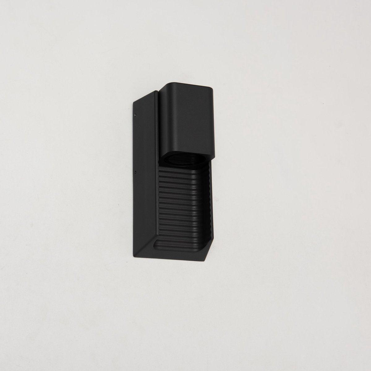 LED Muurlamp buiten met GU10 fitting - Strepen - Rimini - IP44 - Antraciet - LED.nl