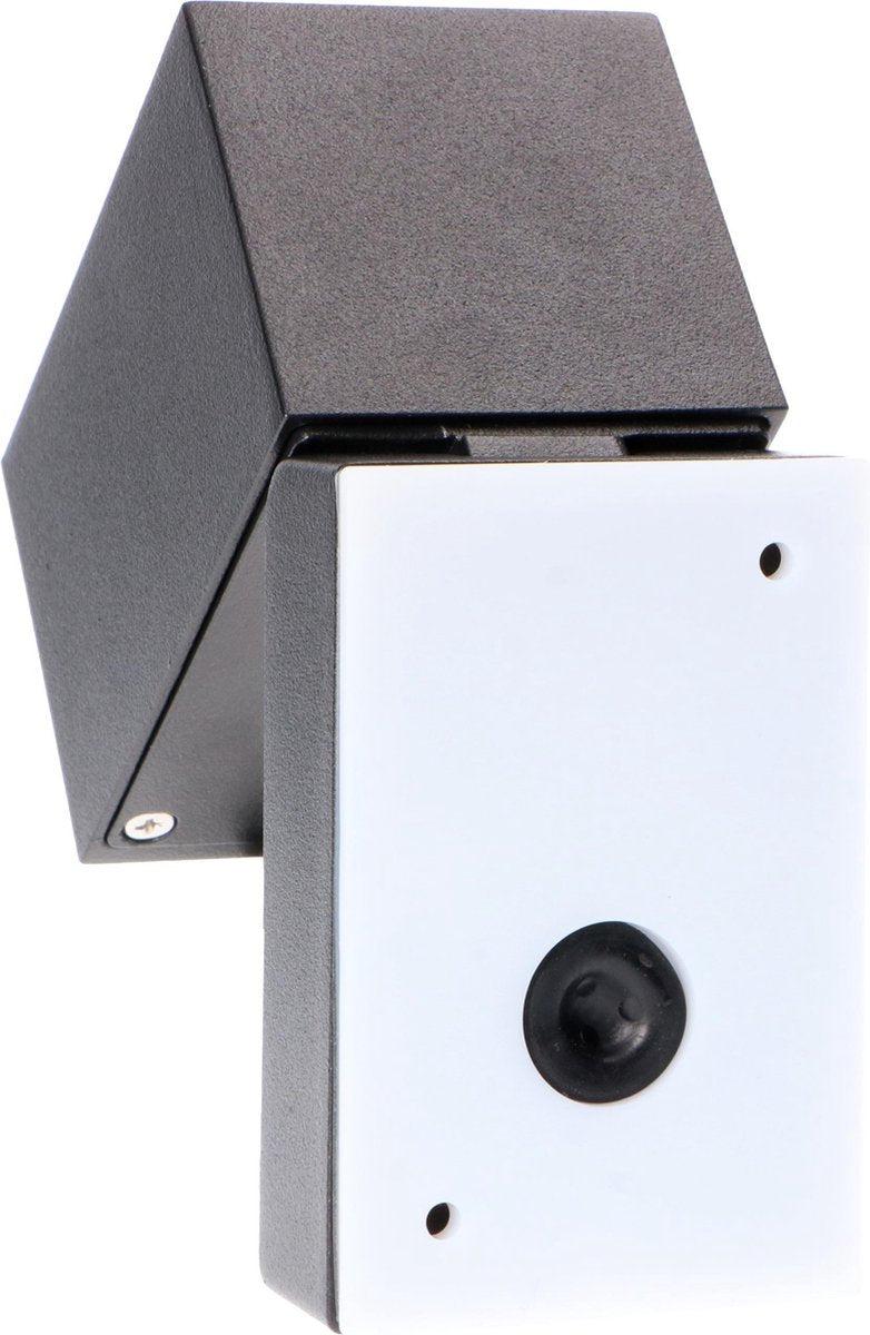 LED Muurspot buiten met GU10 fitting - Kantelbaar - Lucca - IP44 - Zwart - LED.nl