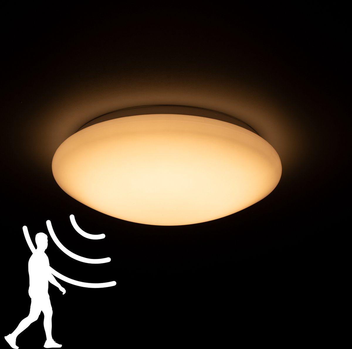 LED plafondlamp 33 cm met sensor - Daglicht en beweging - Warm wit licht - LED.nl