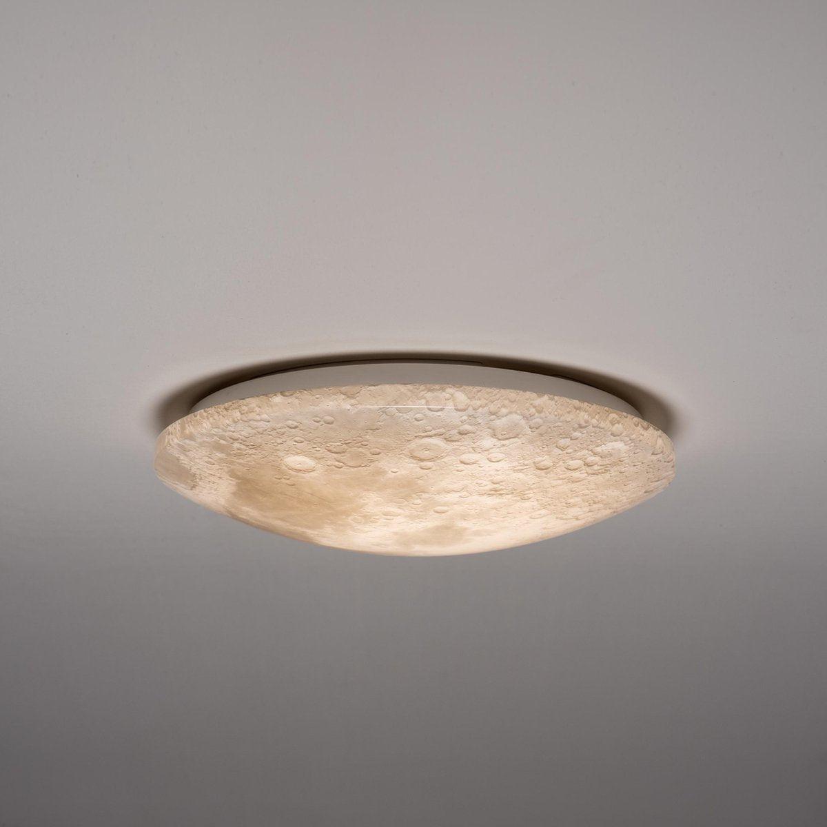 LED Plafondlamp maan voor slaapkamer - 40 cm - Dimbaar met afstandsbediening - LED.nl