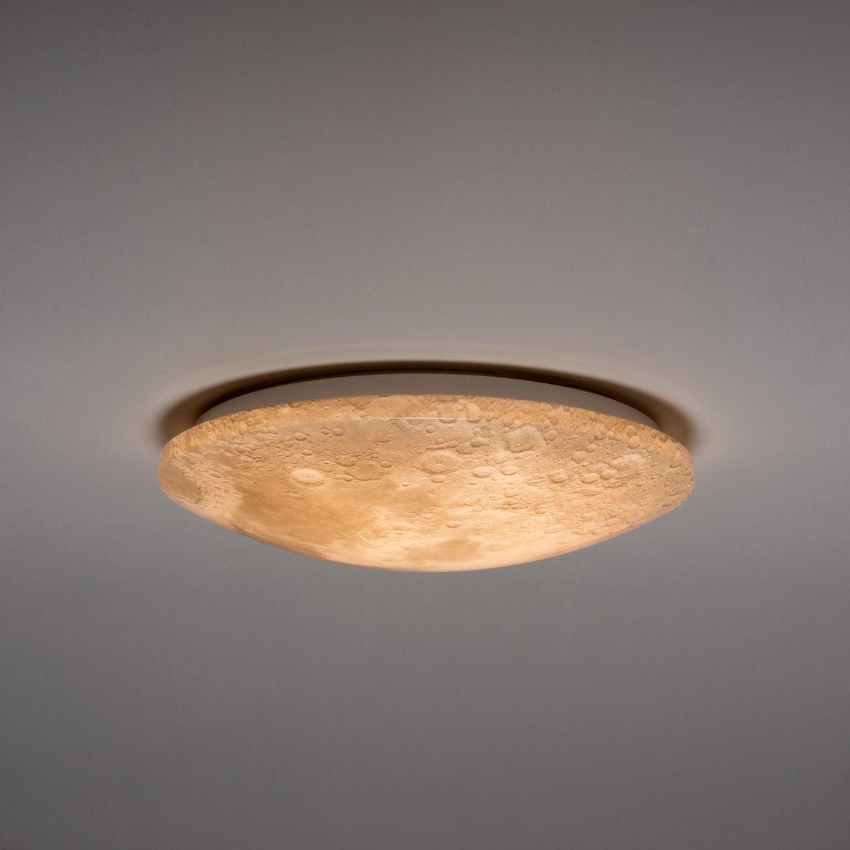 LED Plafondlamp maan voor slaapkamer - 40 cm - Dimbaar met afstandsbediening - LED.nl