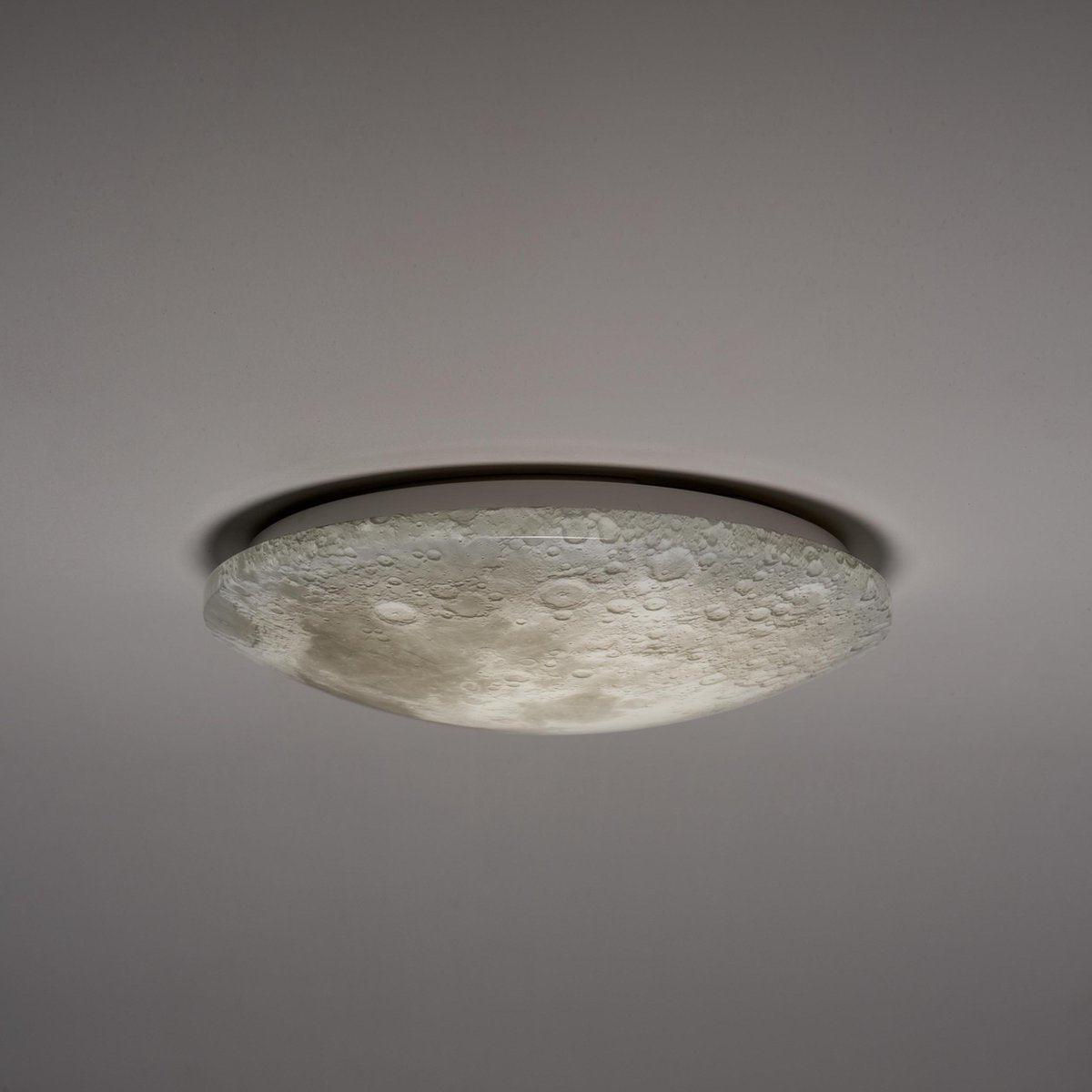 LED Plafondlamp maan voor slaapkamer - 40 cm - Dimbaar met afstandsbediening - LED.nl