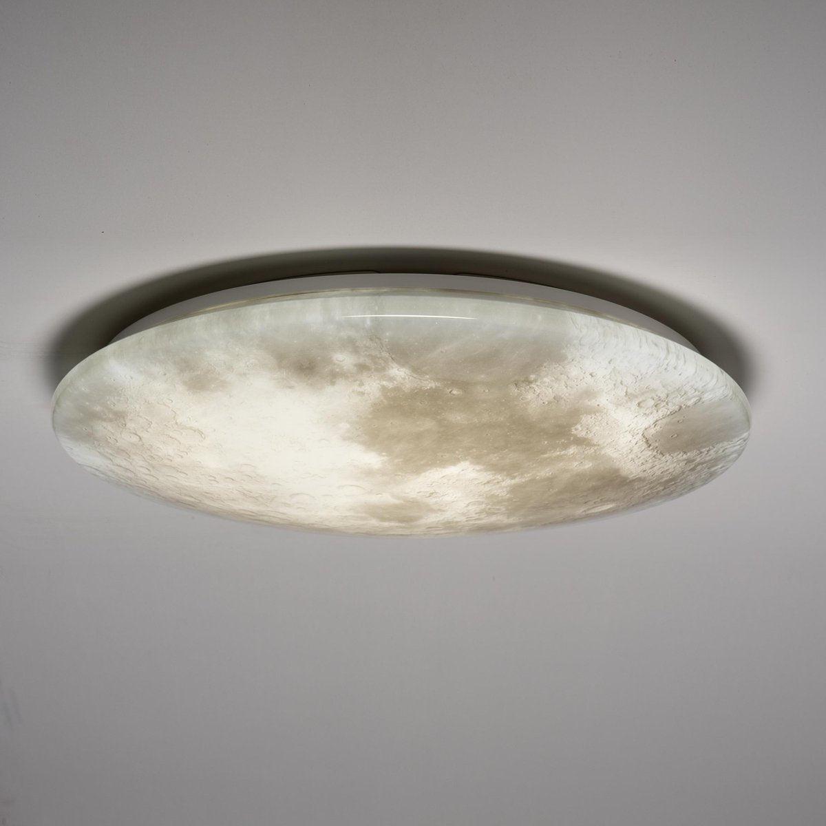LED Plafondlamp maan voor slaapkamer - 60 cm - Dimbaar met afstandsbediening - LED.nl