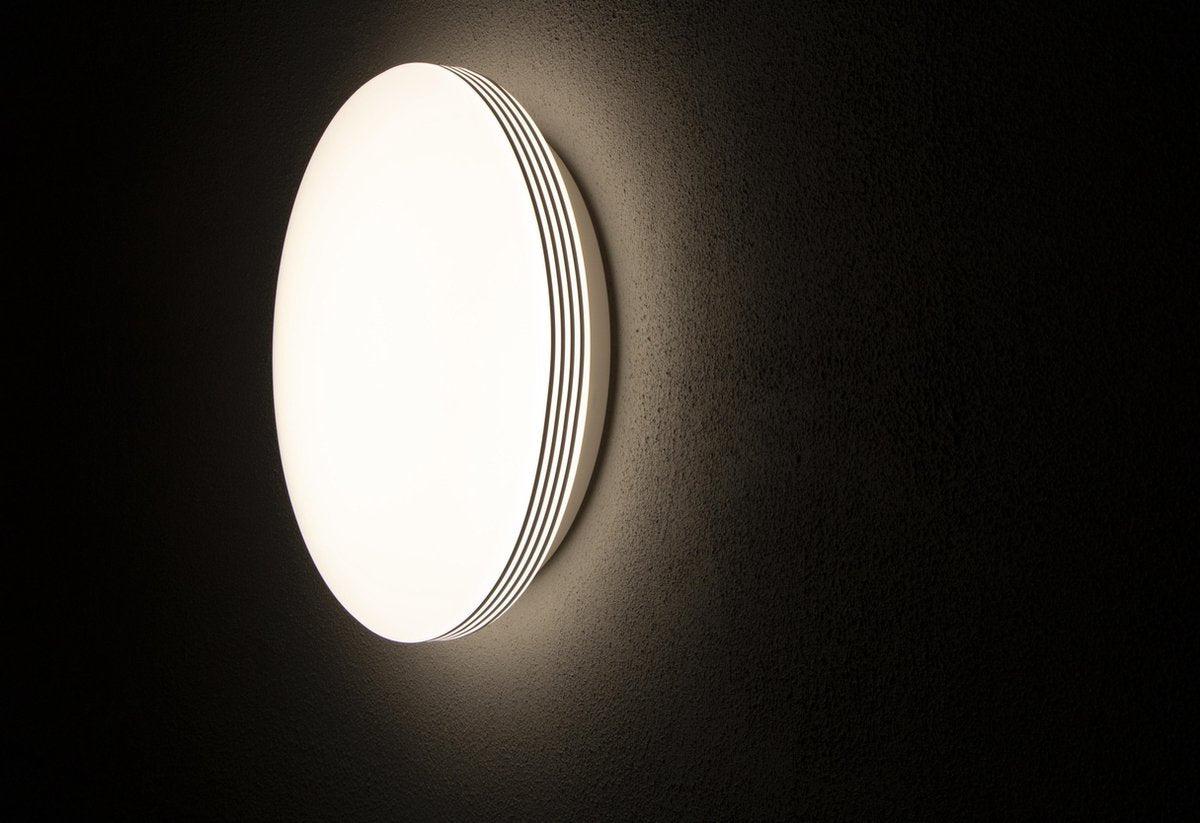 LED Plafondlamp rond 35 cm met ringen - Universeel - Spatwaterdicht - Warm wit licht - LED.nl