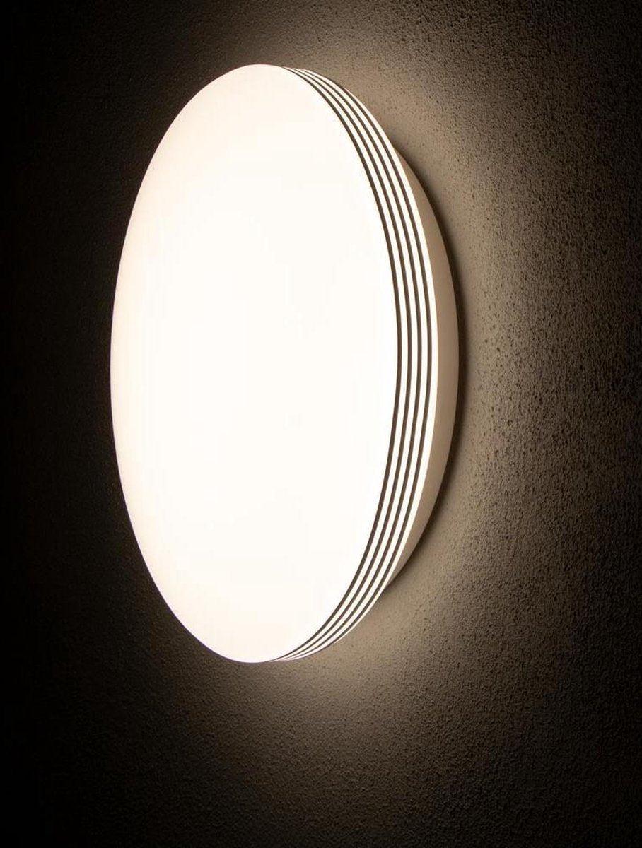 LED Plafondlamp rond 35 cm met ringen - Universeel - Spatwaterdicht - Warm wit licht - LED.nl