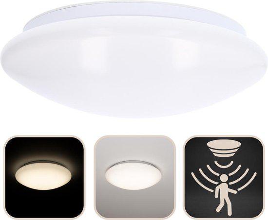 LED plafondlamp rond met bewegingssensor - 33 cm - Tot 6 meter bereik - Koud wit licht - LED.nl
