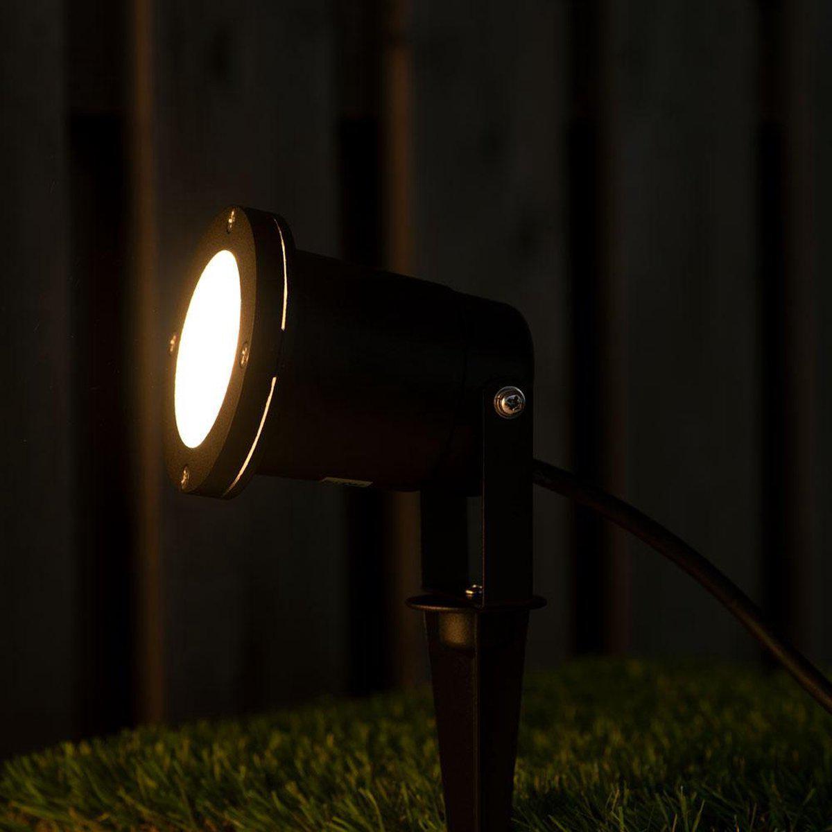 LED Prikspot met stekker - Kantelbaar - GU10 fitting - IP54 - Melfi - Zwart - LED.nl
