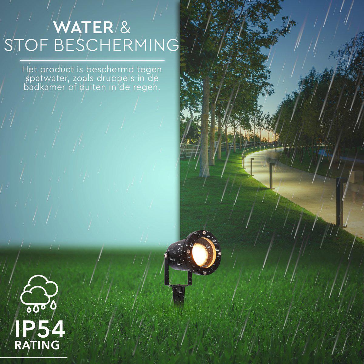 LED Prikspot met stekker - Kantelbaar - GU10 fitting - IP54 - Melfi - Zwart - LED.nl