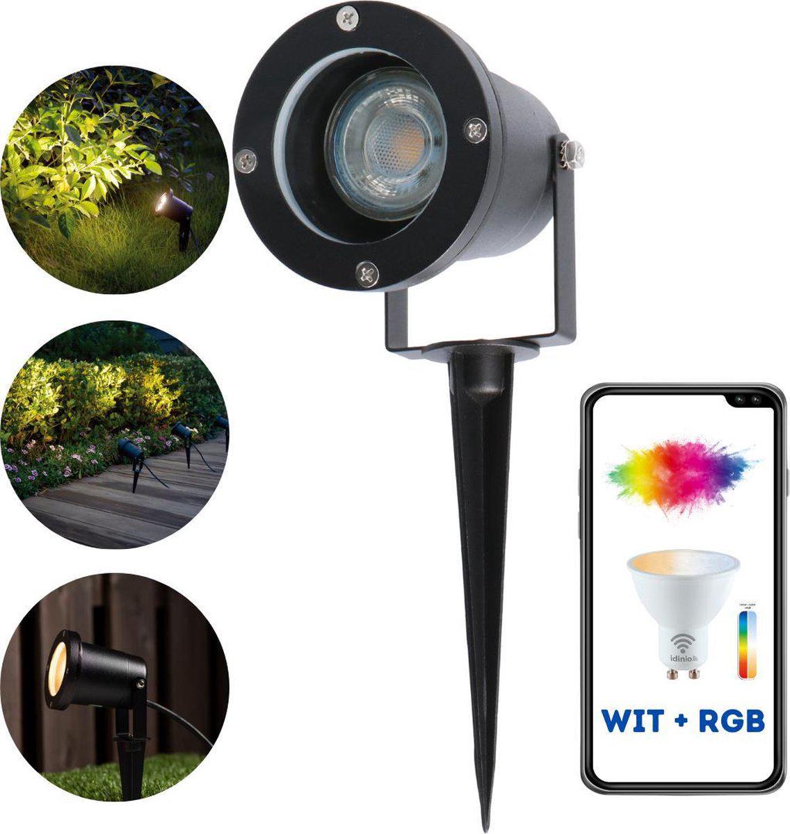 LED Prikspot met stekker - Kantelbaar - GU10 fitting - IP54 - Melfi - Zwart - LED.nl