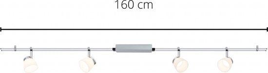 LED Railsysteem verlichting plafond met 4 spots - Complete set - Railverlichting Chroom - LED.nl
