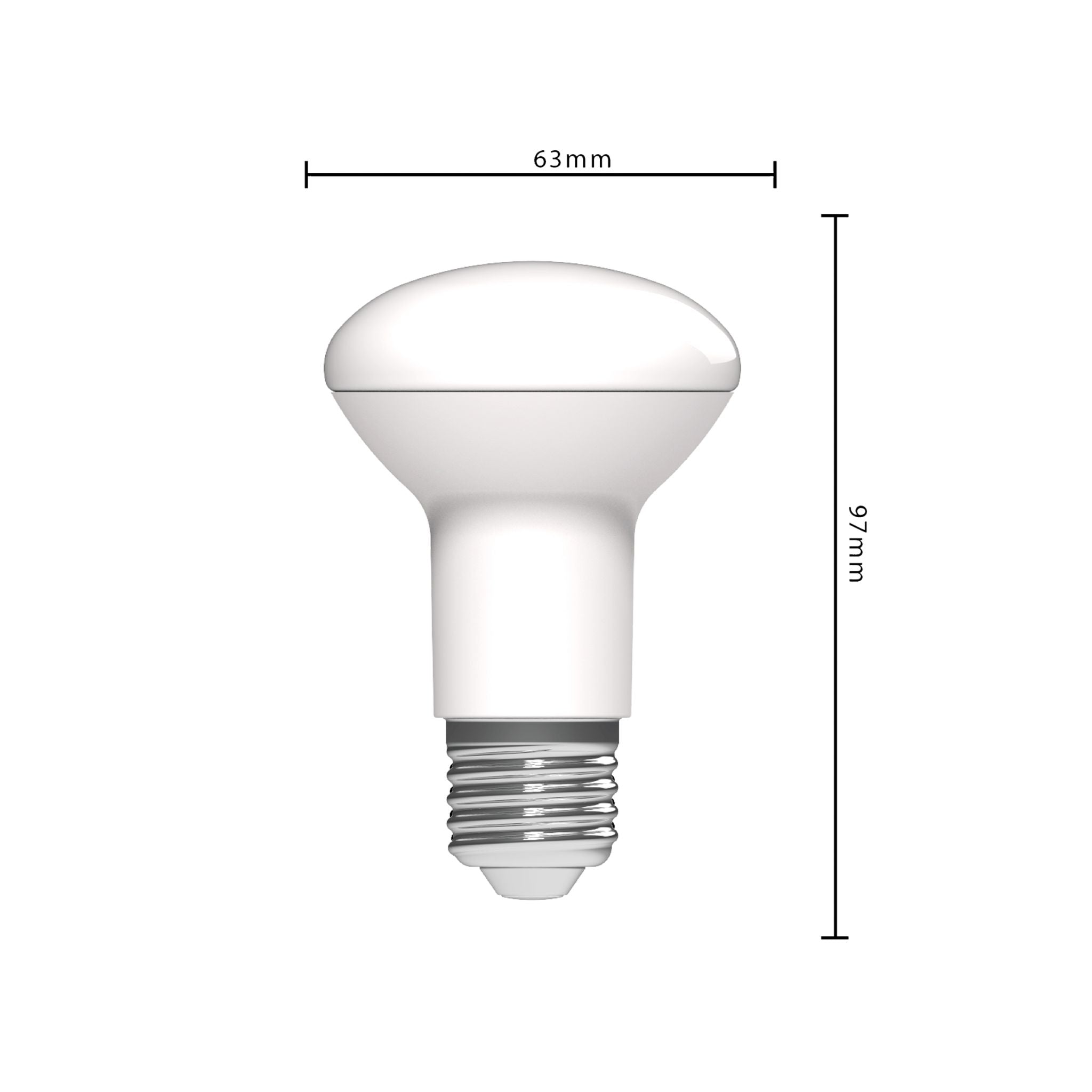 LED Reflectorlamp E27 - R63 Reflector - Warm wit - 7W vervangt 60W - LED.nl