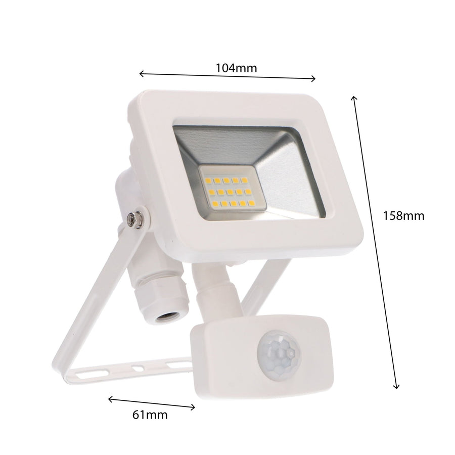 LED's Light Breedstraler 1100 - Met licht- en bewegingssensor - Binnen & Buiten - 10W - Wit Schijnwerpers LED.nl