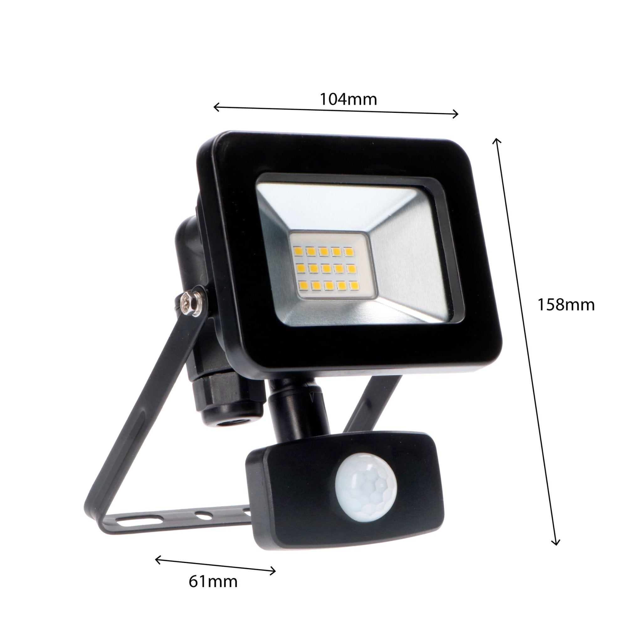 LED Schijnwerper met bewegingssensor 10W - IP44 - binnen en buiten - 1100 lm - Zwart - LED.nl