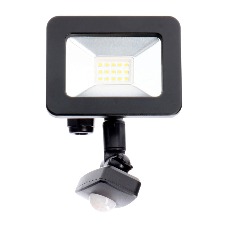 LED's Light Floodlight 1100 - With light and motion sensor - Indoor &amp; Outdoor - 10W - Black - LED.nl