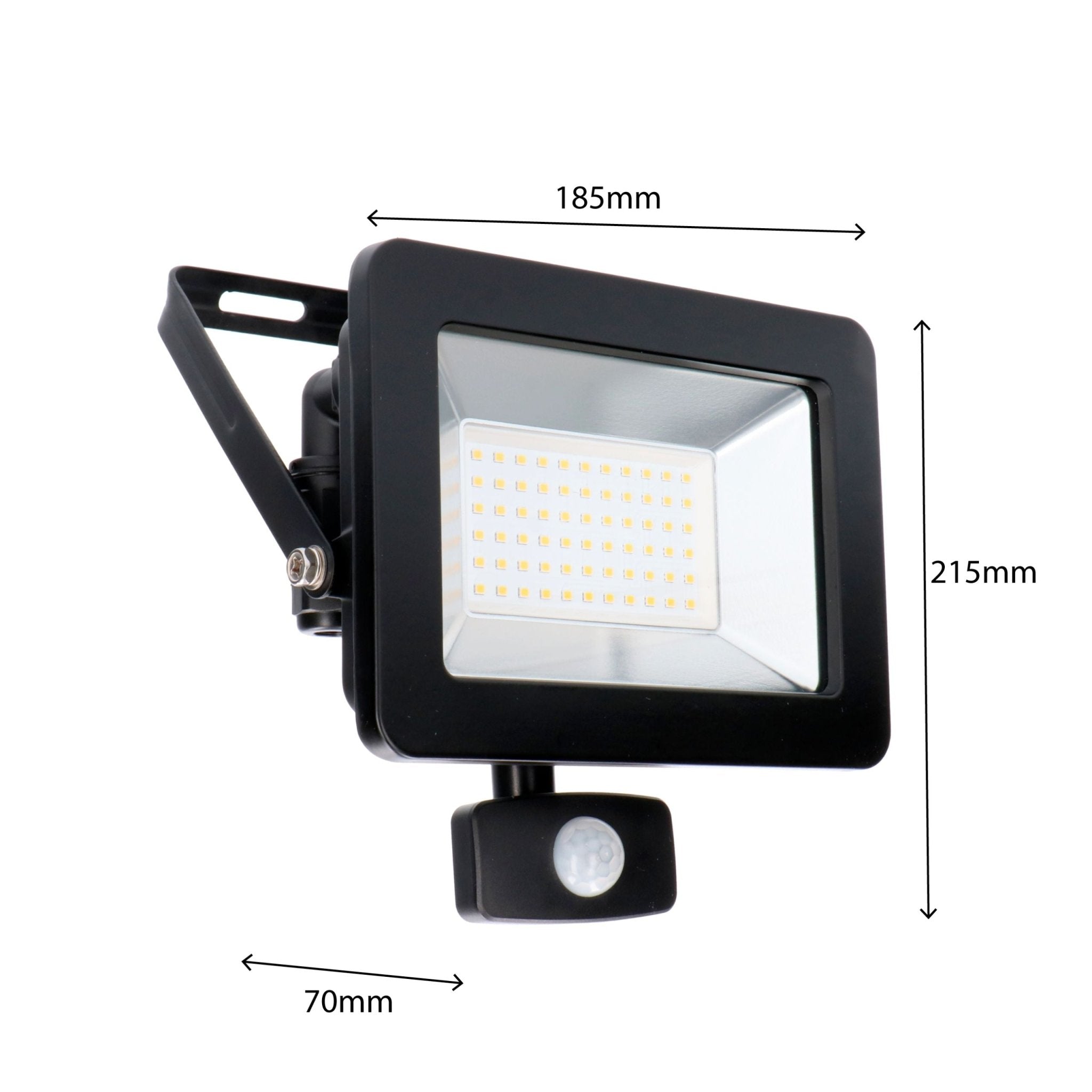 LED Schijnwerper met bewegingssensor 50W - IP44 - binnen en buiten - 5500 lm - Zwart - LED.nl