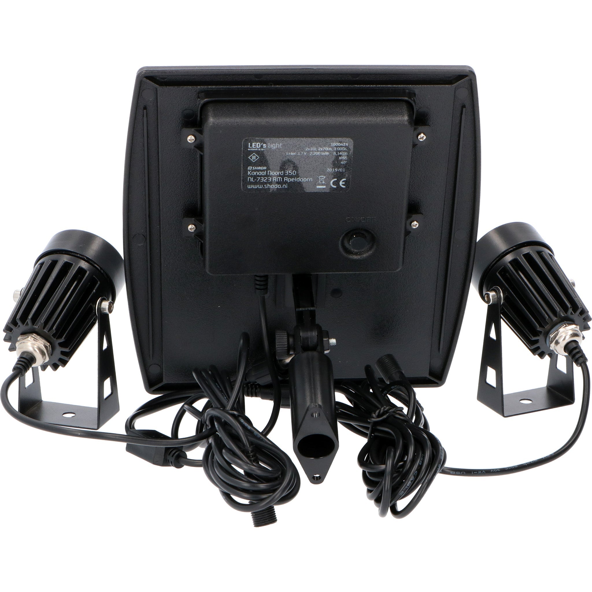 LED Solar Tuinspots Twins met zonnepaneel - Automatisch aan en uit - 25 cm - LED.nl