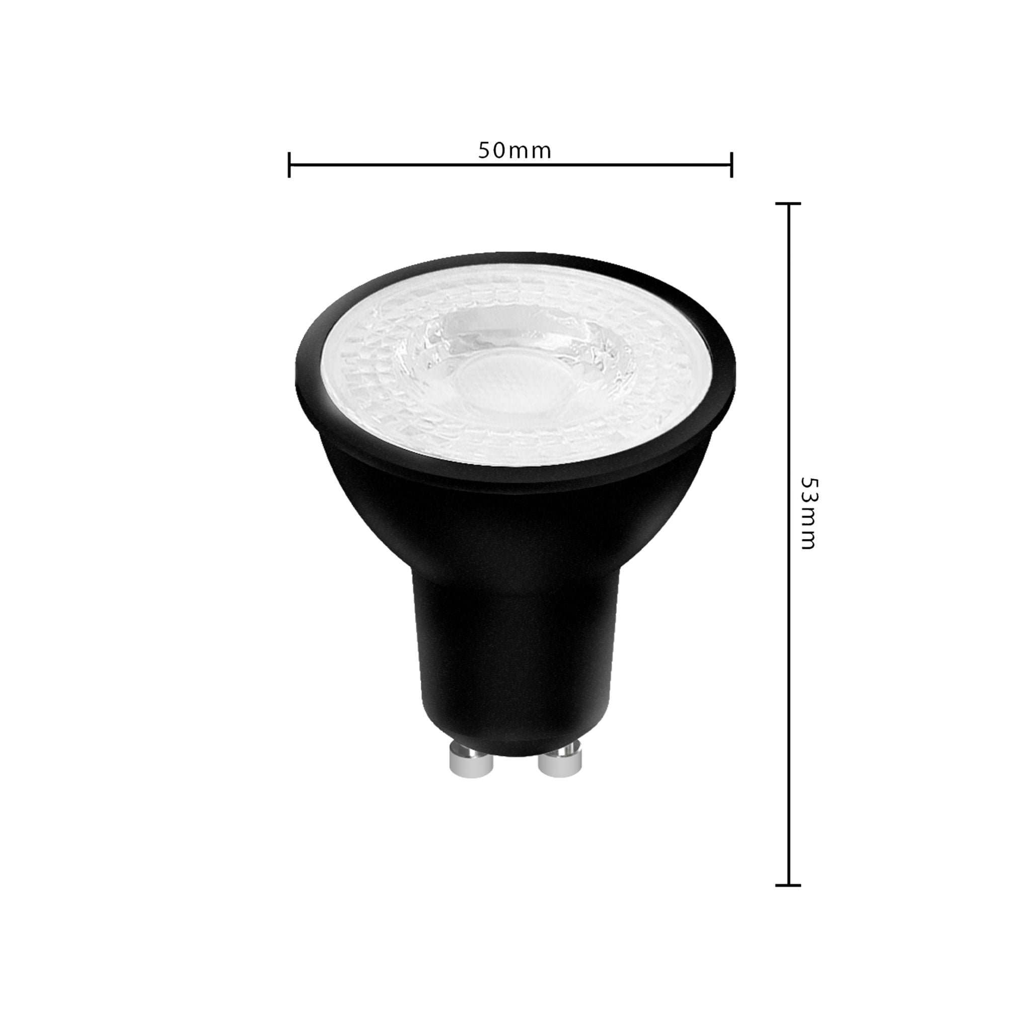 LED Spots GU10 Zwart - Warm wit licht - 3.5W vervangt 35W - 3 Spotjes - LED.nl