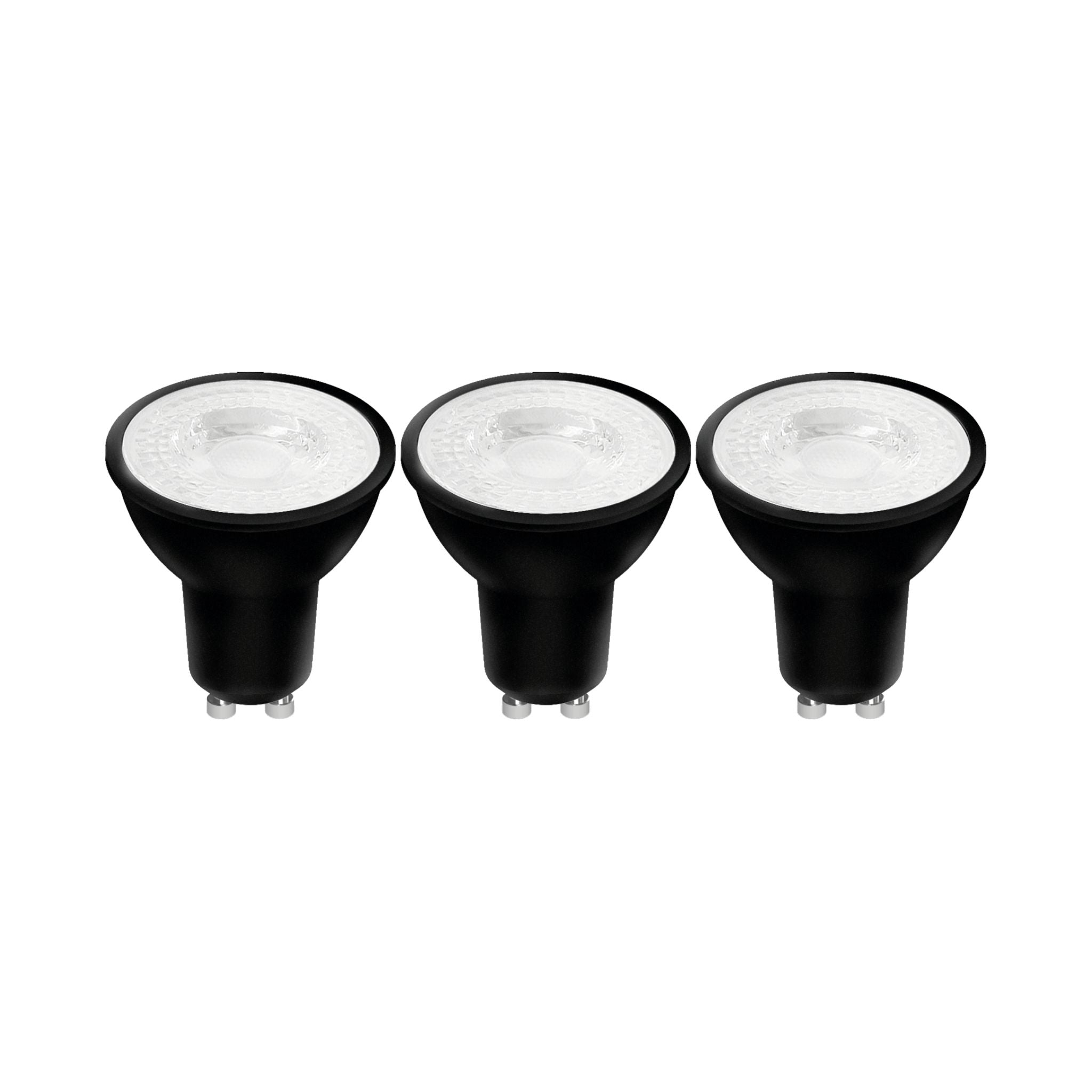 LED Spots GU10 Zwart - Warm wit licht - 3.5W vervangt 35W - 3 Spotjes - LED.nl