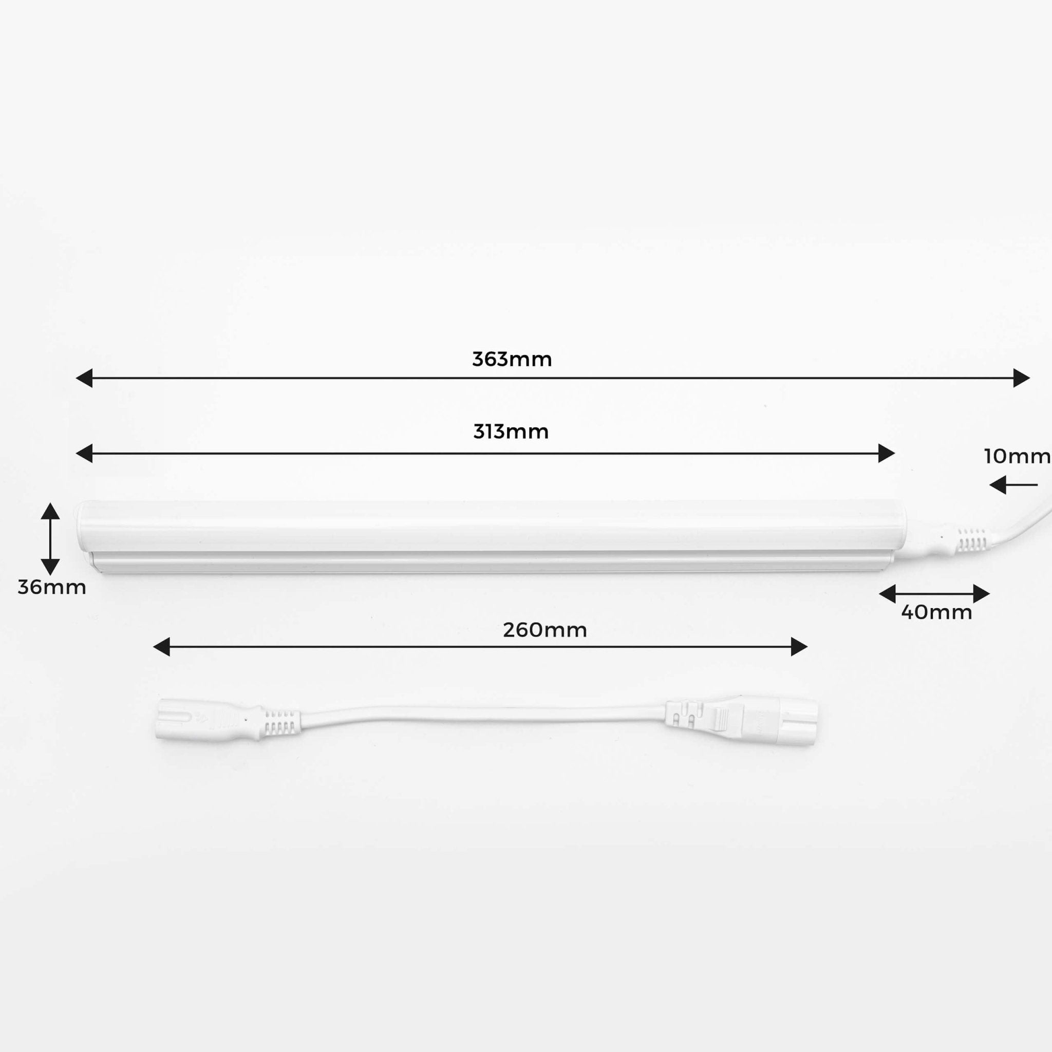 LED TL Lamp met stekker 30 cm voor keukens en kasten - Koppelbaar - LED.nl