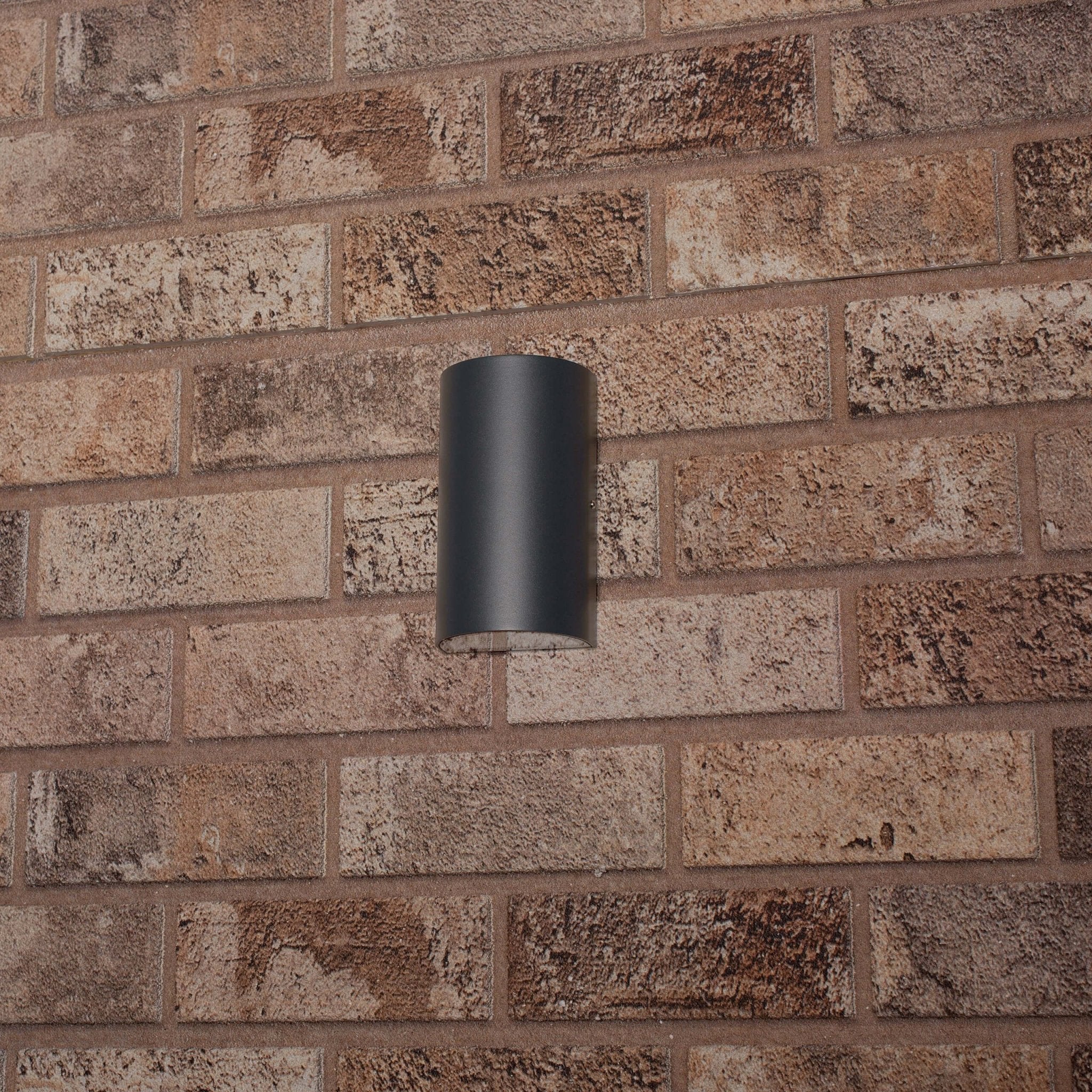 LED Wandlamp buiten - Halve cilinder met 2 lichtpunten - Siena - IP44 - Antraciet - LED.nl