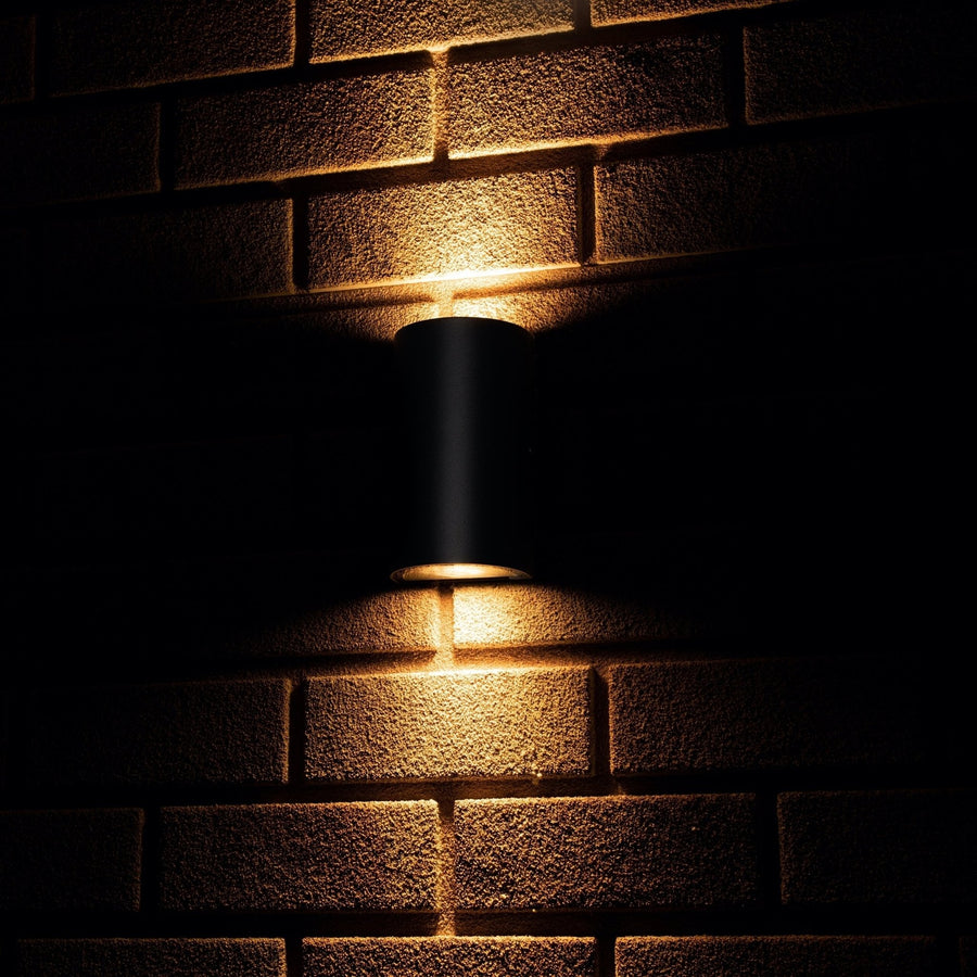 3 pack LED's Light LED Muurlamp Buiten - Halve cilinder met 2 lichtpunten - Model Siena - IP44 - Antraciet Wandlampen LED.nl