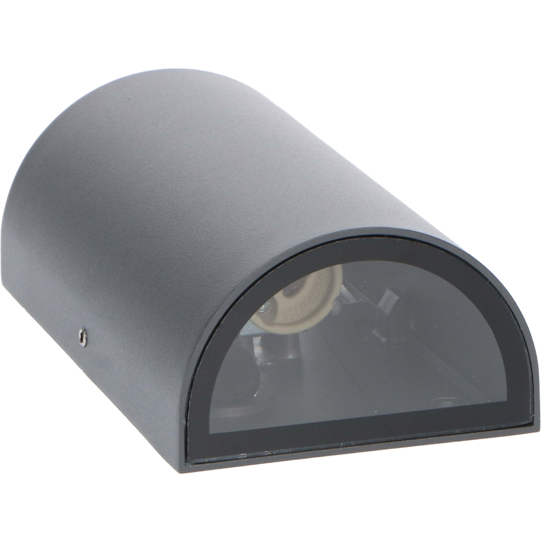 LED Wandlamp buiten - Halve cilinder met 2 lichtpunten - Siena - IP44 - Antraciet - LED.nl